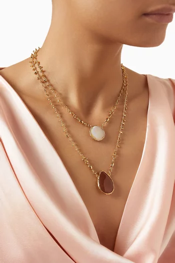 قلادة سكبيولير سيرتي معدن مطلي بلون ذهبي