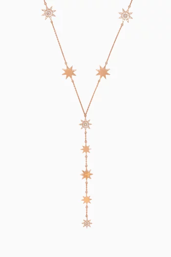 Rose-Gold Venus Stars & Diamond Necklace