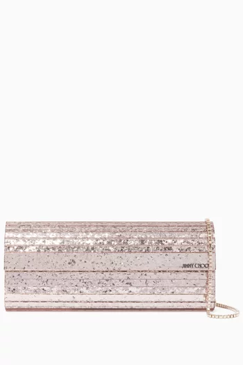 Light-Pink Sweetie Glitter Long Clutch