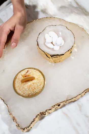 وعاء كاسيتا كريستال ذهبي