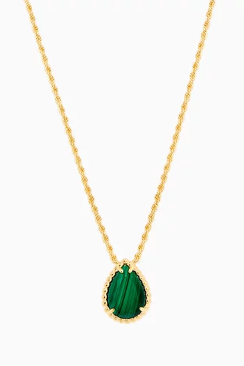 Yellow-Gold & Malachite Small Serpent Bohème Necklace