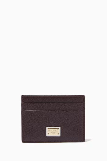 DG Plate Card Case in Dauphine Leather 