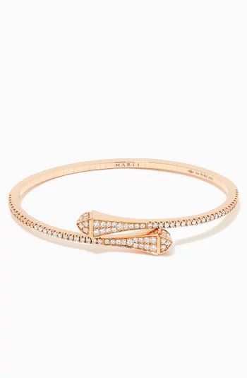 Cleo Diamond Slip-on Bracelet in 18kt Rose Gold       