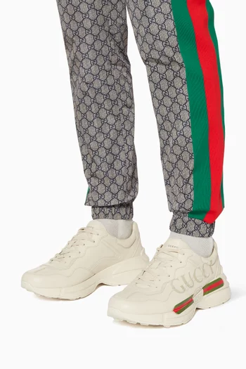 Ivory Rhyton Leather Sneakers   