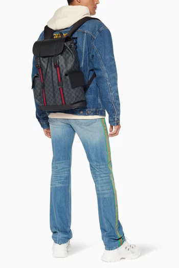 Black GG Supreme Backpack
