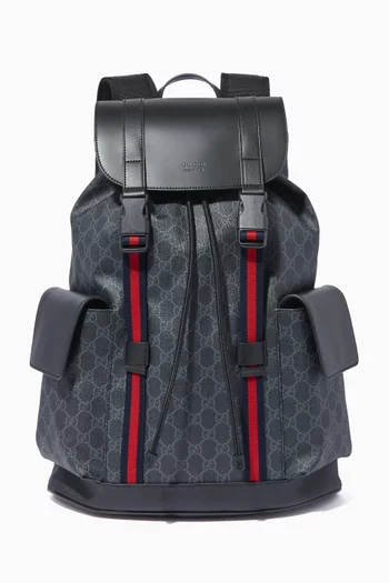 Black GG Supreme Backpack