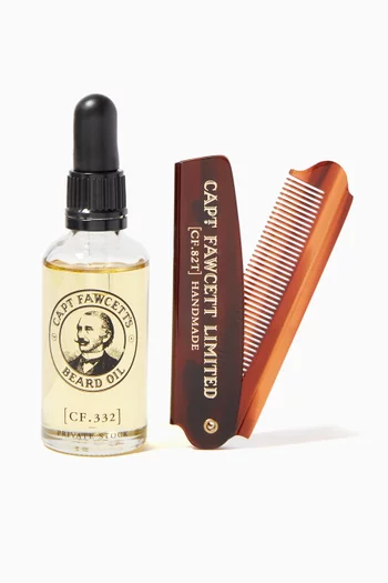 Beard Oil & Beard Comb Gift Set 