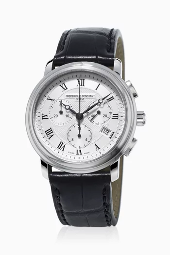 Classic Chronograph Leather Watch   