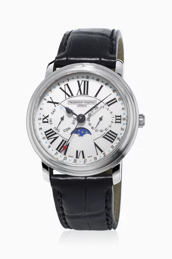 Classic Moonphase Leather Watch    