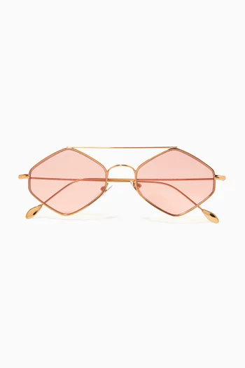 Rigaut Hexagonal Frame Sunglasses  