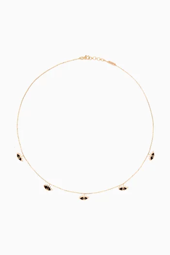 Eye Charm Necklace in 18kt Yellow Gold