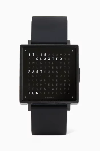 W39 Black Steel Rubber Strap English Watch