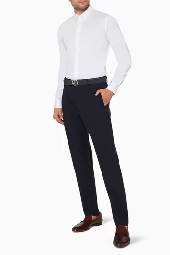 قميص قطن جيرسيه بقصة ضيقة