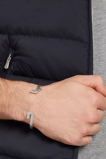 Arabic H & B Love Silver Cuff