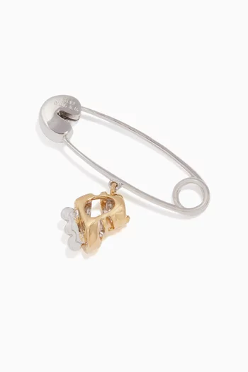 'It's A Boy!' Roller Skate Diamond & Sapphire Brooch