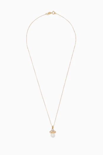 قلادة ماي برنسس بدلاية مرصعة باللؤلؤ والماس