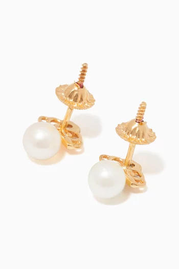 My Princess Pearl Diamond Earrings