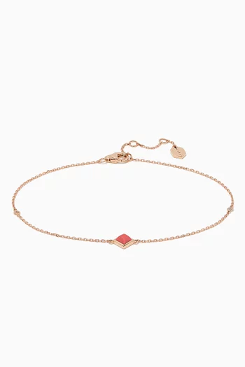Cleo Coral & Diamond Anklet