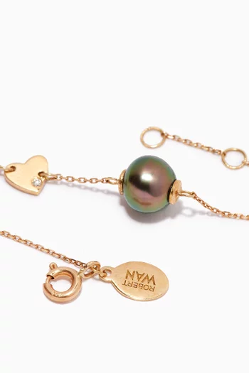My First Pearl & Diamond Chain Bracelet