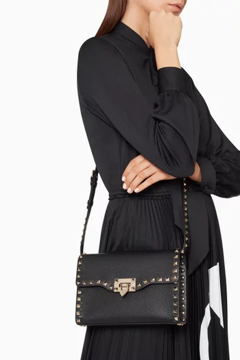 Small Rockstud Leather Cross-Body Bag