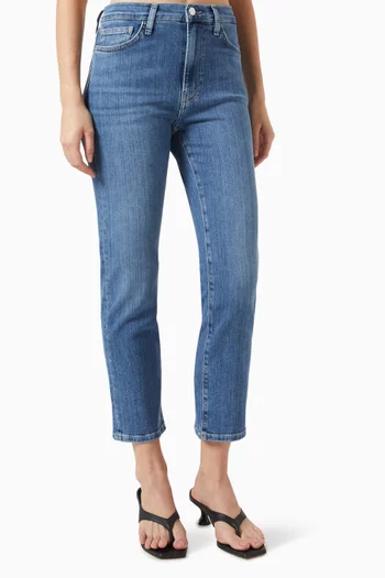 Le High Straight Jeans in Denim