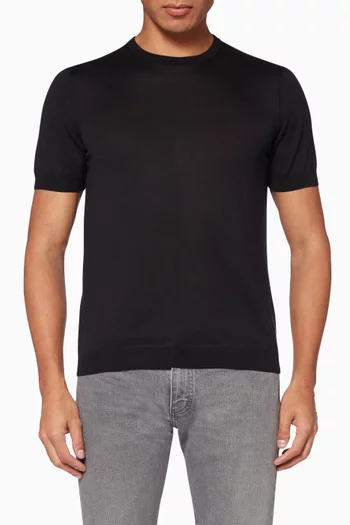 Knit Short-Sleeved T-Shirt    