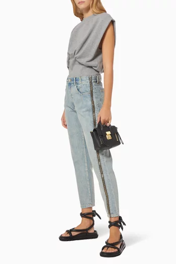 Zippered Pants in Denim   