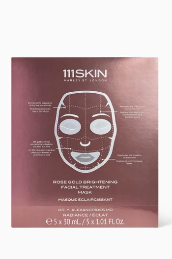 Rose Gold Brightening Facial Treatment Masks, Pack of 5