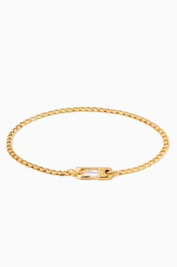 Annex Cuban Chain Bracelet I in Gold Vermeil       