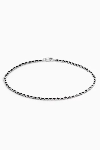 Braided Chain Bracelet in Sterling Silver  