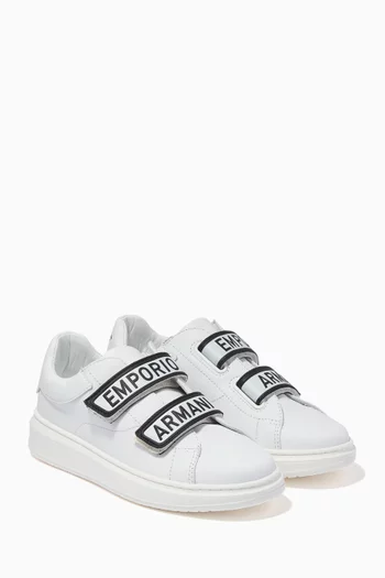 Velcro Sneakers in Calf Leather  