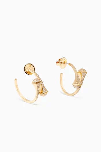 Cleo Diamond Hoop Earrings in 18kt Yellow Gold       