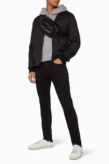 حقيبة كروس نوكس نايلون بطبعة SAINT LAURENT