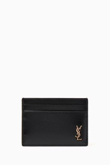 Tiny Monogram Card Case in Shiny Leather   
