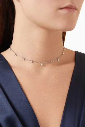 Interstellar Drop Choker in Sterling Silver