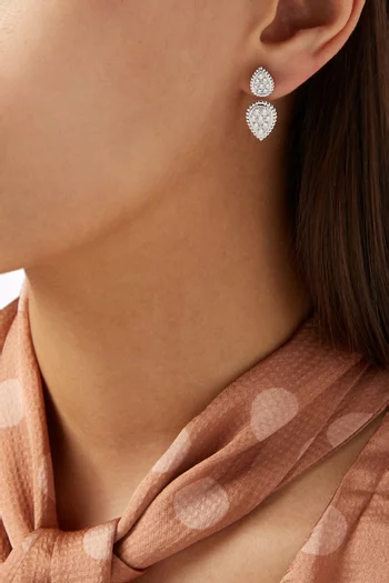 Serpent Bohème Double Motif Diamond Single Stud Earring in 18kt White Gold