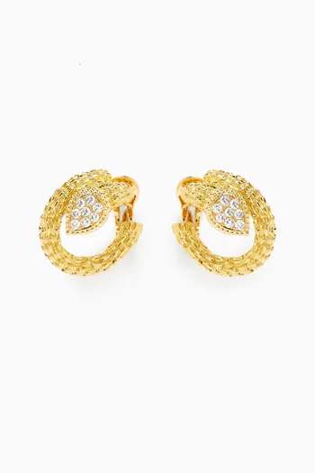 Serpent Bohème S Motif Earrings in 18kt Yellow Gold