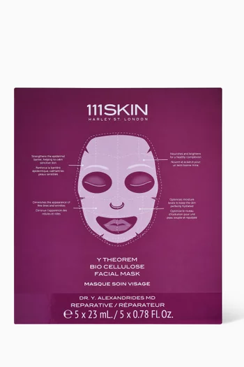 Y Theorem Bio Cellulose Facial Mask, Pack of 5