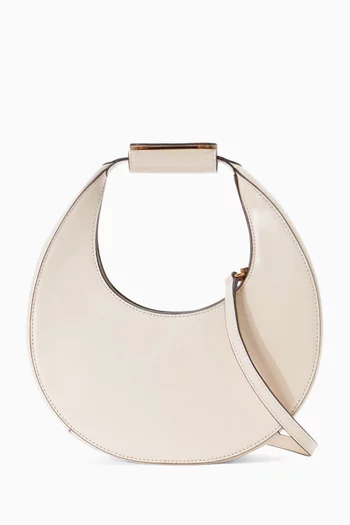 Mini Moon Bag in Polished Leather