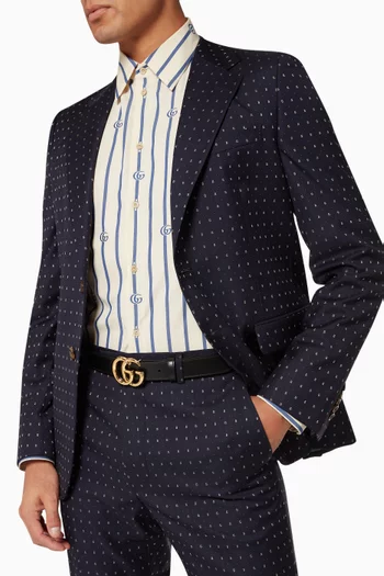 حزام مارمونت جلد بشعار حرفي GG