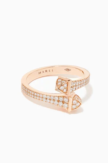 Cleo Diamond Wrap Ring in 18kt Rose Gold