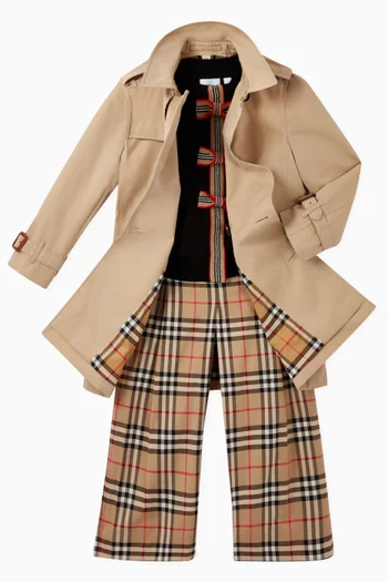 Cotton Gabardine Trench Coat  