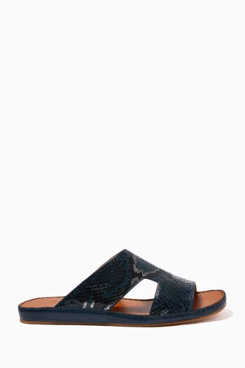 Western Arca Sandals in Python Leather    