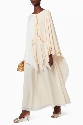 Embroidered Chiffon Dress     