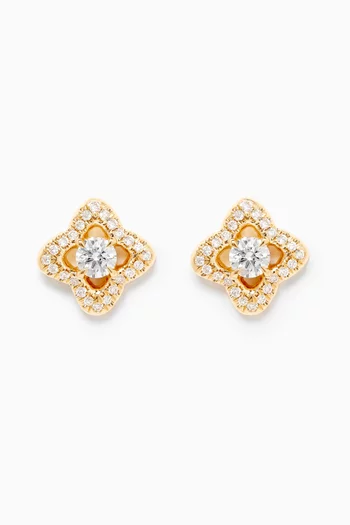 Venetian Quatrefoil® Diamonds Earrings in 18kt Yellow Gold  