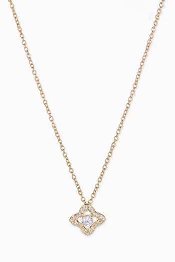 Venetian Quatrefoil® Diamond Necklace in 18kt Yellow Gold  