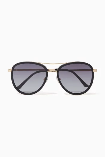 Saint Tropez Sunglasses in Acetate & Stainless Steel   