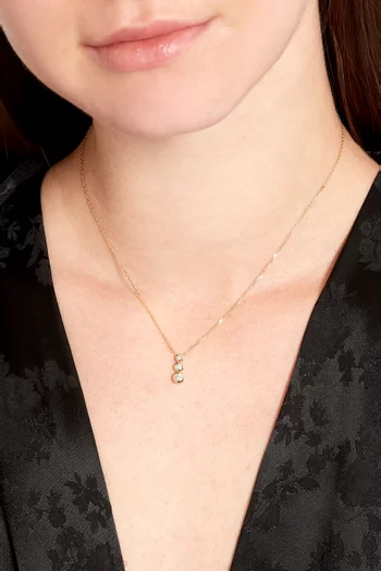 Trilogy Diamond Pendant Necklace in 18kt Yellow Gold  