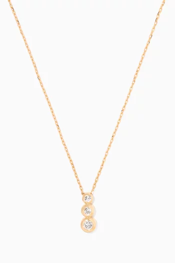 Trilogy Diamond Pendant Necklace in 18kt Yellow Gold  