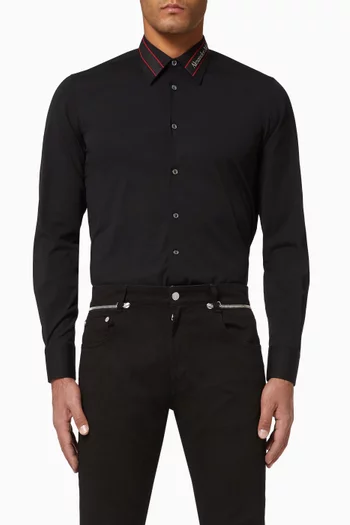 Selvedge Collar Stretch Poplin Shirt